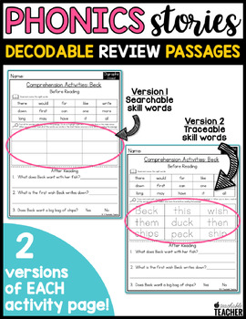 Decodable Reading Passages | Decodable Fluency Passages by A Teachable ...