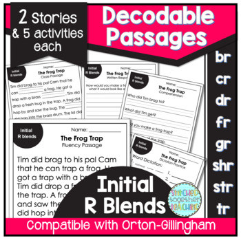 Preview of Initial R Blends Decodable Reading Passages Orton Gillingham Science of Reading