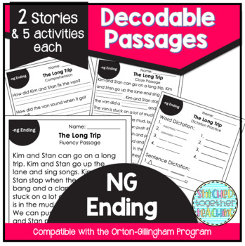 Preview of NG Ending Decodable Reading Passages for Orton Gillingham and Science of Reading