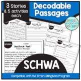 Decodable Reading Passages SCHWA- Orton Gillingham and Sci