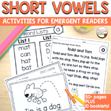Decodable Reading Passages and Short Vowels Activities BUNDLE