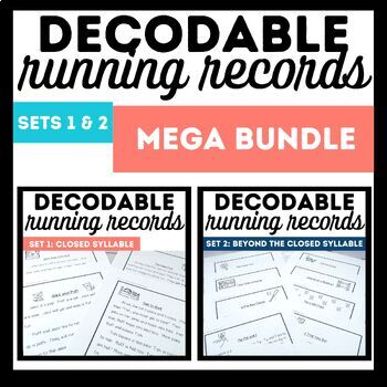 Preview of Science of Reading Decodable Running Records Mega Bundle