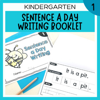 Preview of Kindergarten Decodable Sentence Building Writing Booklet | SATPIN Phonics 