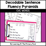 Decodable Sentence Fluency Practice Pyramids | CVC Set