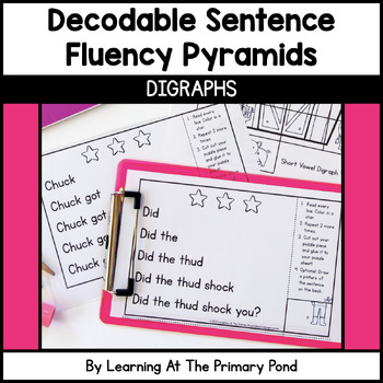 Preview of Decodable Sentence Fluency Practice Pyramids | Digraphs Set