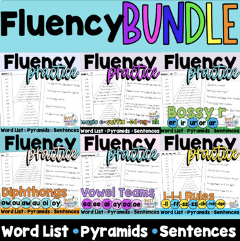 Preview of Decodable Sentence Pyramids/Fluency BUNDLE