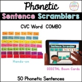 Decodable Sentence Scramblers: CVC Words (Boom Cards and H