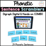 Decodable Sentence Scramblers: Digraphs (Boom Cards and Hands-on)