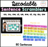 Decodable Sentence Scramblers: MORE Vowel Teams (Digital &