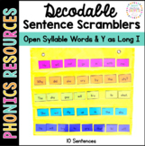 Decodable Sentence Scramblers: Open Syllable Words