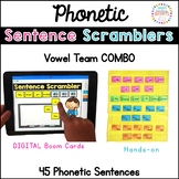 Decodable Sentence Scramblers: Vowel Teams COMBO (Digital 