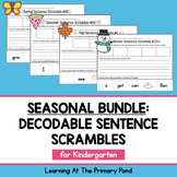 Decodable Sentence Scramble Cut and Paste Worksheets for K