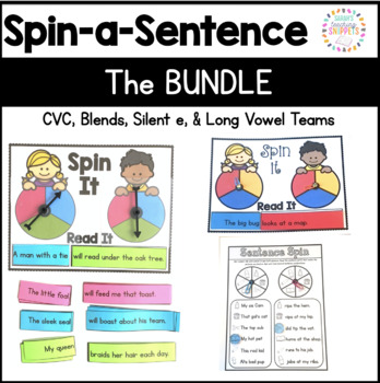 Decodable Sentence Spin: BUNDLE by Sarah Paul | TPT
