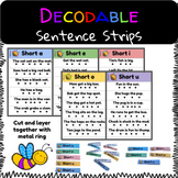 Decodable Sentence Strips - Short Vowels, Long Vowels