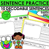 Earth Day Decodable Sentence Building Fine Motor Practice 