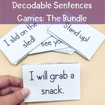Preview of Decodable Sentences Game Bundle