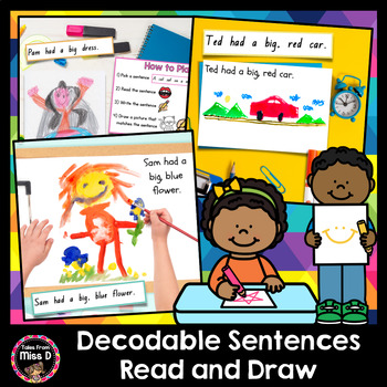 Preview of Decodable Sentences Read and Draw