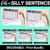 Decodable Sentences - Roll a Silly Sentence Phonics Activi