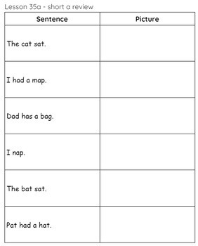 Preview of Decodable Sentences (UFLI Connected Text) - Alphabet Review, Blends + Digraphs