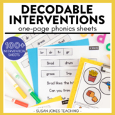 Decodable Sentences: literacy intervention pages