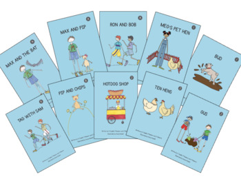 Preview of Decodable Readers - Short Vowels w/ Comprehension Questions & Fluency