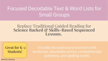Preview of Short Vowel A: Decodable Text, Word List, Encoding Practice