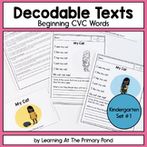 Decodable Readers | Beginning CVC Words | Kindergarten Set 1