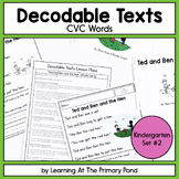 Decodable Readers | CVC Words | Kindergarten Set 2
