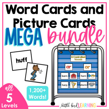 Preview of Decodable Word Cards and Picture Cards MEGA BUNDLE - Levels 1-5
