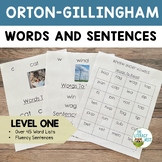 Decodable Word Lists & Sentences for Orton Gillingham Less