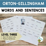 Decodable Word Lists & Sentences for Orton Gillingham Less