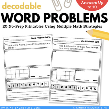 Preview of Decodable Word Problems (Addition and Subtraction Word Problems)