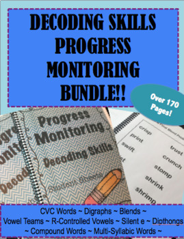 Preview of IEP and RTI Reading Progress Monitoring for Decoding Skills BUNDLE!