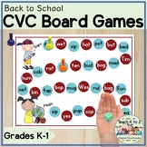 CVC Decodable Words Board Games for Grades K- 1 Back to Sc