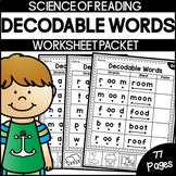 Decodable Words Phonics Worksheets (Science of Reading Aligned)