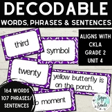 Decodable Words - Phrases - Sentences - CKLA Unit 4 - 2nd Grade