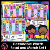Decodable Words Read and Match - Set 1