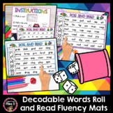 Decodable Words Roll and Read Fluency Mats
