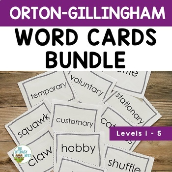 Preview of Decodable Words for Orton-Gillingham Lessons Bundle Levels 1-5
