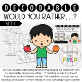 Decodable Would you rather...? Set 1 (CVC, CCVC, CVCC and CCVCC)