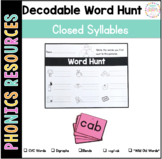 Decodable Write the Room Word Hunts: Closed Syllables