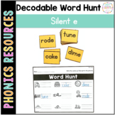 Decodable Write the Room Word Hunts: Silent e