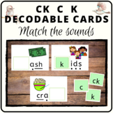 Decodable ck c k task cards