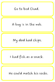 Decodable sentence strips (level 3) initial digraphs th, s