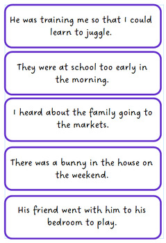 Preview of Decodable sentence strips (level 6) all and alternate spellings