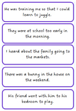 Decodable sentence strips (level 6) all and alternate spellings