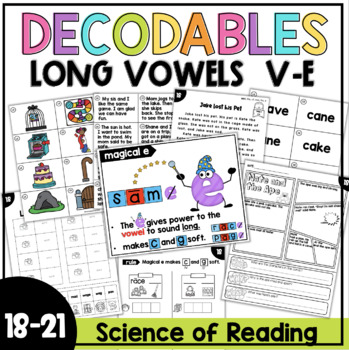 Preview of Decodables and Centers | CCVE Long Vowel  | Science of Reading