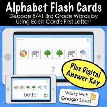 Decode 3RD GRADE Alphabet Flash Cards - Google Slides and Printable FREE