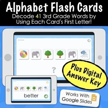 Decode 3rd Grade Alphabet Flash Cards - Google Slides And Printables