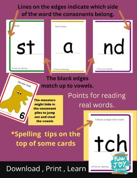 RG Make a Pile, Steal a Pile Short Vowels Card Game